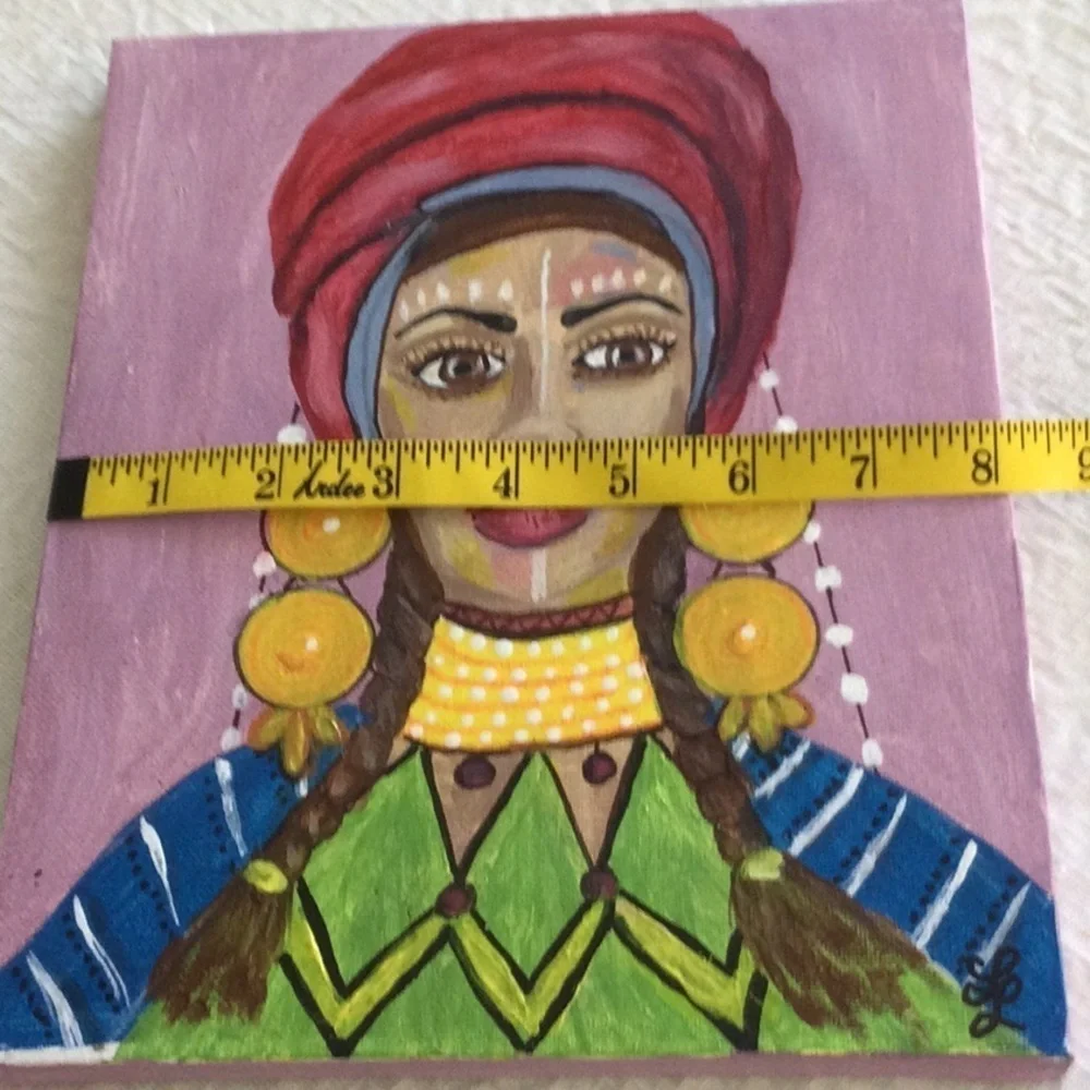 Vibrant Acrylic Portrait Canvas Art